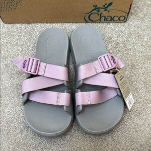 Chaco Women’s Sandals - Gray and Pink, 9